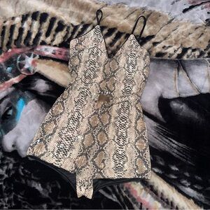Fashion Nova Snake Print Jumpsuit